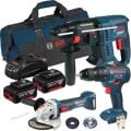 Bosch Professional Gsr 18V-50 + Gbh 180 + Gws 180 2 X Gba 18V 3Lu Set 5.0Ah 18V