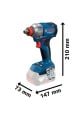 Bosch GDX 18V-285 Çift Akülü 2 Ah Darbeli Somun Sıkma Makinesi