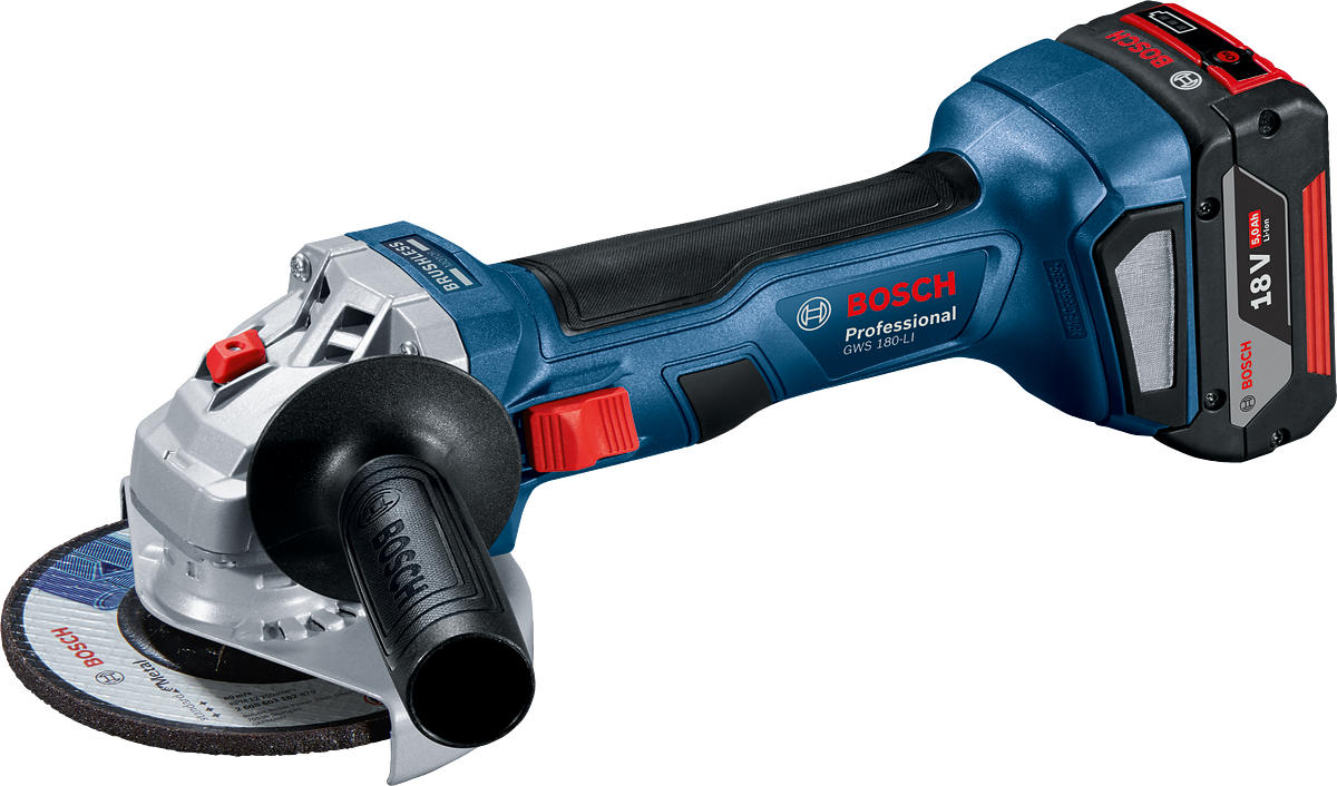Bosch Professional GWS 180-LI Akülü Taşlama Makinesi (2*4.0 AH)