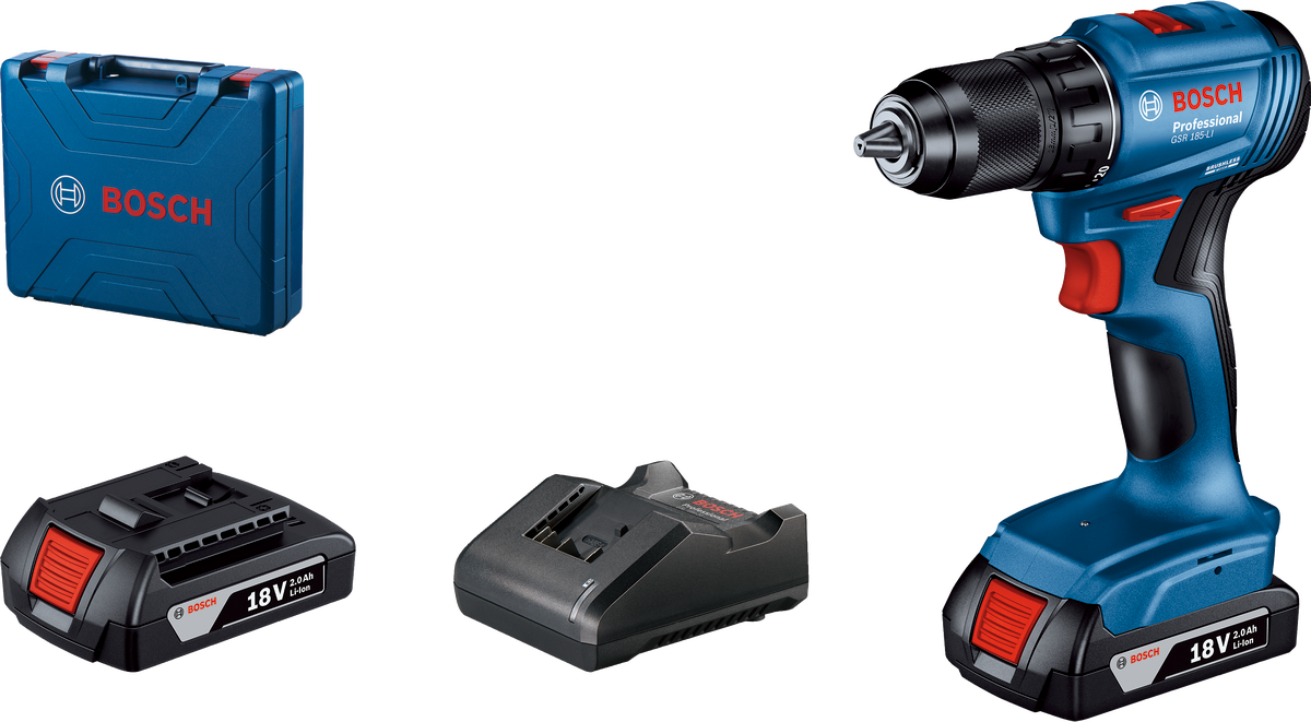Bosch Professional GSR 185 LI Akülü Delme Vidalama (2*18V-2.0 Ah)