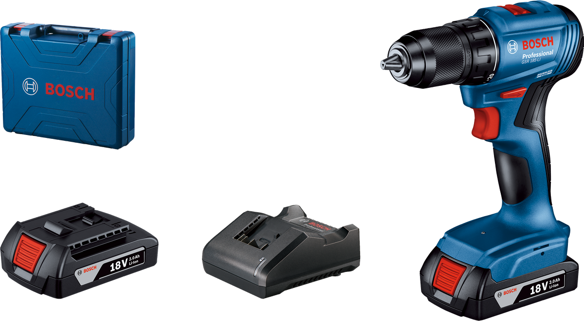 Bosch Professional GSR 185 LI Akülü Delme Vidalama (2*18V-2.0 Ah)