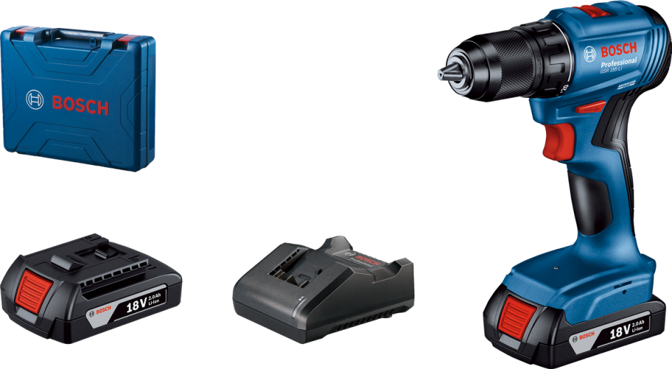 Bosch Professional GSR 185 LI Akülü Delme Vidalama (2*18V-2.0 Ah)
