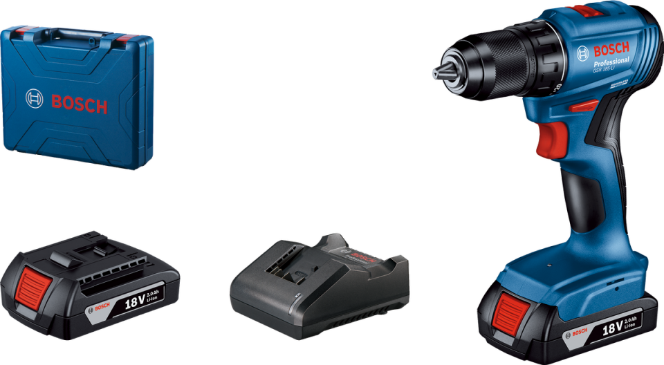 Bosch Professional GSR 185 LI Akülü Delme Vidalama (2*18V-2.0 Ah)