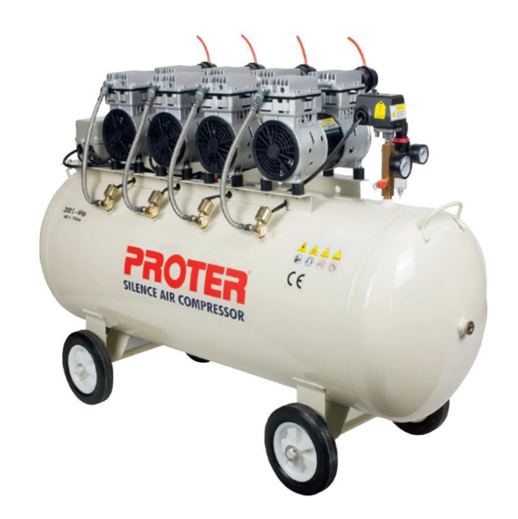 Proter PR 204 S 200 L 4 HP Monofaze Sessiz Yağsız Kompresör