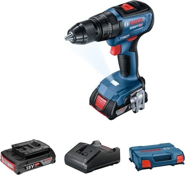 Bosch Professional GSB 18V-50 Akülü Darbeli Vidalama Makinesi (2x2.0Ah)