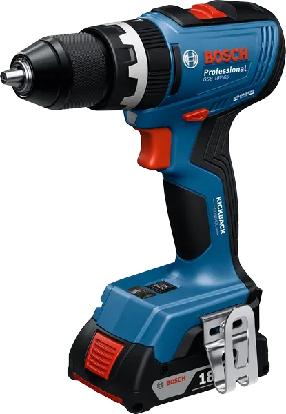 Bosch Professional 	GSB 18V-65 Akülü Delme Vidalama 2*2.0 AH