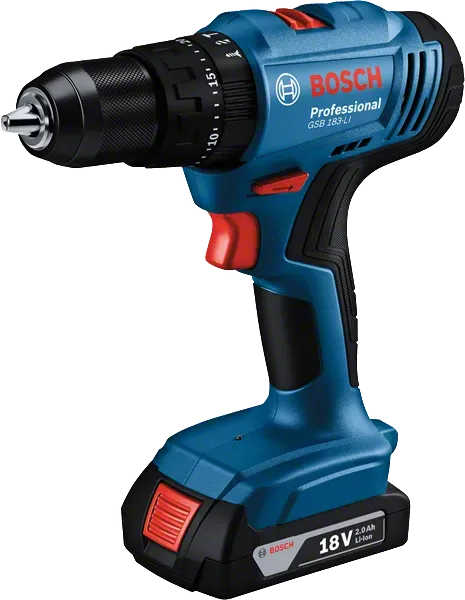 Bosch GSB 183-Li Tek Akülü 2 Ah Darbeli Vidalama Makinesi