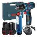 Bosch GSR 120-LI Akülü Vidalama + GLI 12V-300 Fener Çift Akülü 2 Ah Elektrikli El Aletleri Seti