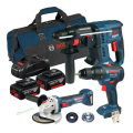 Bosch Professional Gsr 18V-50 + Gbh 180 + Gws 180 2 X Gba 18V 3Lu Set 5.0Ah 18V - 0615990M32