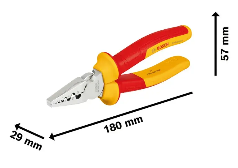 Bosch Profesyonel İzole Pense VDE Pense 180mm - 1600A02NE1