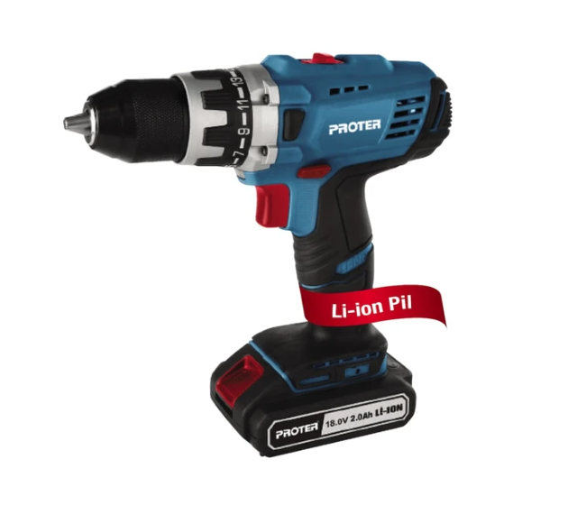 Proter PST 418 SL 18 V 2.0 Ah Çift Akülü Matkap