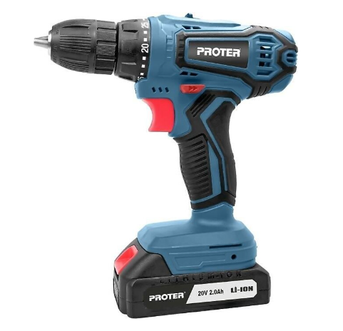 Proter PST 920 SP 20V Çift Akülü 2Ah Darbesiz Matkap