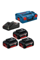 Bosch Gba 18v 5,0ah 3x + Gal 18-40 Cv L-boxx